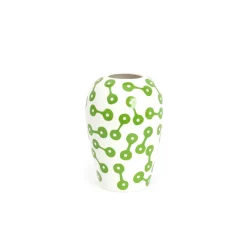 Vase en porcelaine avec couvercle vert 17.2 x 41.6 cm Le Canopie Pietra - Seletti