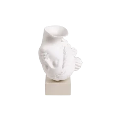 Vase en porcelaine et base en plâtre 22x17x30cm Amor volat - Seletti