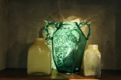 Vase en verre beige crème 15x9,5x23cm Atelier - HKLiving