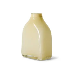 Vase en verre beige crème 15x9,5x23cm Atelier - HKLiving