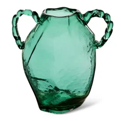Vase en verre cristal vert Gemstone amfora - HKLIVING