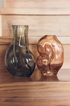 Vase en verre Gleam Olive - HKLIVING