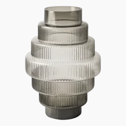 Vase en verre gris Steps - Pols Potten