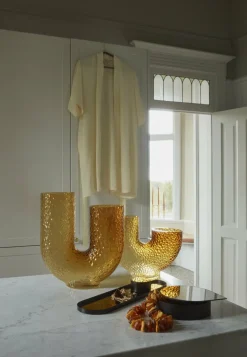 Vase en verre jaune 26 cm Arura - AYTM