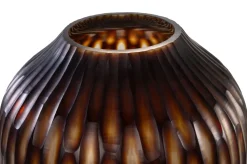 Vase en verre marron soufflé à la bouche 31x47,5cm - Versmissen