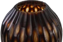 Vase en verre marron soufflé à la bouche 24x36cm - Versmissen