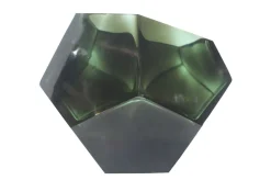 Vase en verre massif transparent vert 24,5x19,5cm Diamond - Versmissen