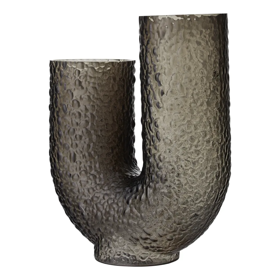 Vase en verre noir 40 cm Arura - AYTM