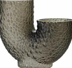 Vase en verre noir 26 cm Arura - AYTM