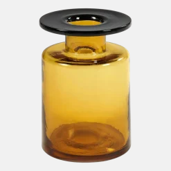 Vase en verre noir et ambre 27 cm Wind & Fire - Serax