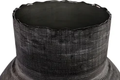 Vase en verre noir soufflé à la bouche 37x32,5cm - Versmissen