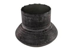 Vase en verre noir soufflé à la bouche 37x32,5cm - Versmissen