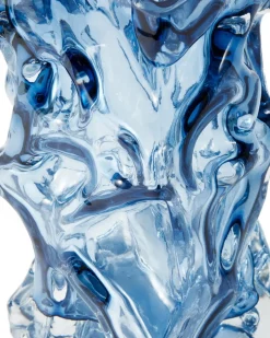 Vase en verre recyclé bleu 16x15x29cm Ice - Pols Potten