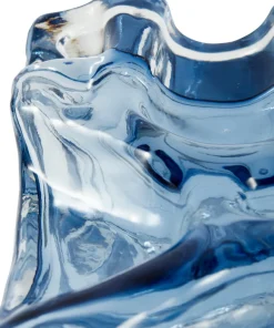 Vase en verre recyclé bleu 16x15x29cm Ice - Pols Potten