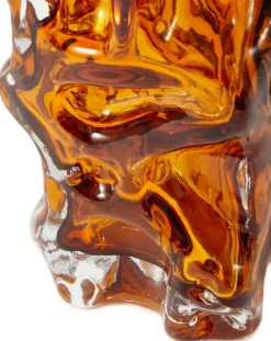 Vase en verre recyclé orange 16x15x29cm Ice - Pols Potten