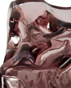 Vase en verre recyclé rose 16x15x29cm Ice - Pols Potten