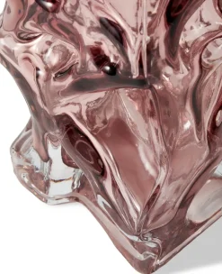 Vase en verre recyclé rose 16x15x29cm Ice - Pols Potten