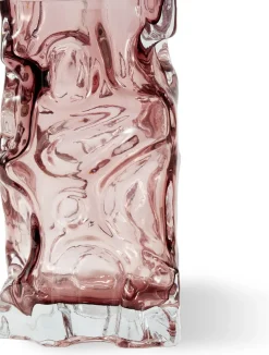Vase en verre recyclé rose 16x15x29cm Ice - Pols Potten