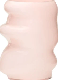 Vase en verre rose 20x16x25cm Lote - Hübsch