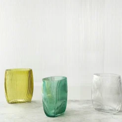 Vase en verre soufflé bleu 18 cm Tide bleu - Normann Copenhagen