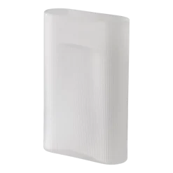 Vase en verre soufflé of-white 35cm Ridge - Muuto