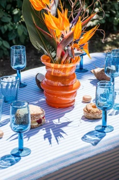 Vase en verre soufflé orange 17x20cm Dôme - Cosin Paris