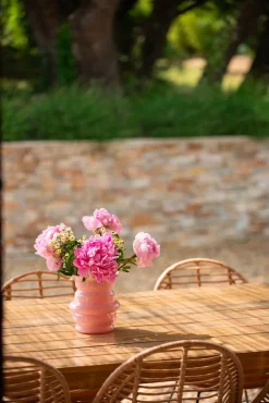 Vase en verre soufflé rose 17x20cm Dôme - Cosin Paris