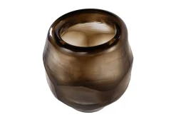 Vase en verre transparent marron 20x20,5cm Hurricane - Versmissen