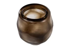 Vase en verre transparent marron 20x20,5cm Hurricane - Versmissen