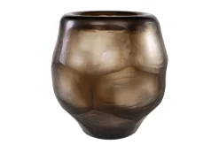 Vase en verre transparent marron 20x20,5cm Hurricane - Versmissen