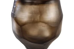 Vase en verre transparent marron 20x20,5cm Hurricane - Versmissen