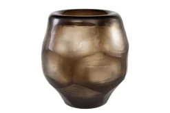 Vase en verre transparent marron 20x20,5cm Hurricane - Versmissen