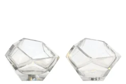 Vase en verre transparent massif 14,5x11,5cm Diamond - Versmissen