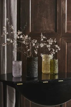 Vase en verre vert 19,5 cm Clyde - Nordal