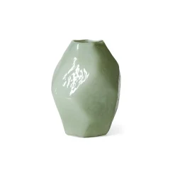 Vase en verre vert jade Gemstone - HKLIVING