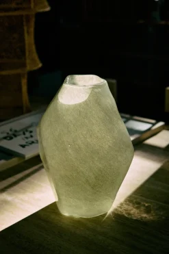Vase en verre vert jade Gemstone - HKLIVING