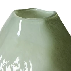Vase en verre vert jade Gemstone - HKLIVING