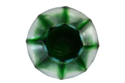 Vase en verre vert soufflé à la bouche 24x13cm - Versmissen