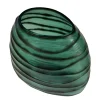 Vase en verre vert soufflé à la bouche 34x22,5x34cm - Versmissen