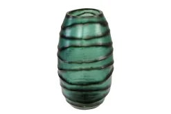 Vase en verre vert soufflé à la bouche 34x22,5x34cm - Versmissen