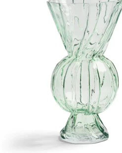 Vase en verre vert transparent 16,5x28,5cm Rhombic - &Klevering