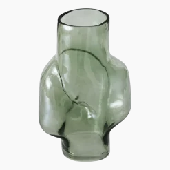 Vase haut en verre Gleam Olive - HKLIVING