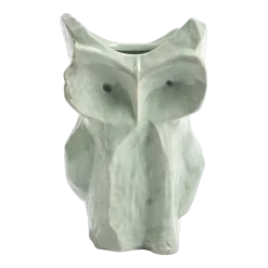 Vase hibou en grès bleu clair 30cm Après Minuit - Serax