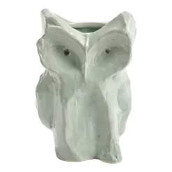 Vase hibou en grès bleu clair 23cm Après Minuit - Serax
