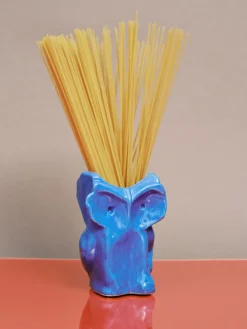 Vase hibou en grès bleu 12cm Après Minuit - Serax