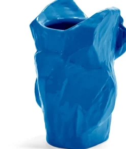 Vase hibou en grès bleu 23cm Après Minuit - Serax