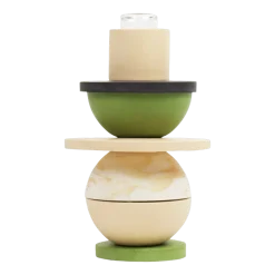 Vase modulable en verre et roche saline verte 9,5x15cm Modulo - Studio Rosaroom