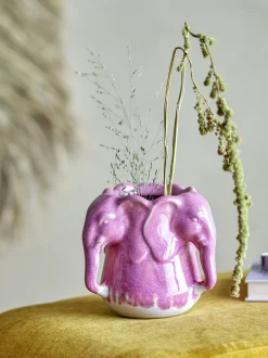 Vase Pontus en grès rose - Bloomingville