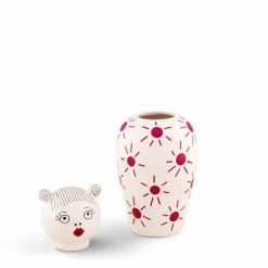 Vase poupée avec couvercle rose 17 x 25 cm Canopie Lula - Seletti