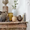 Vase Rijad Deco en terre cuite jaune - Bloomingville